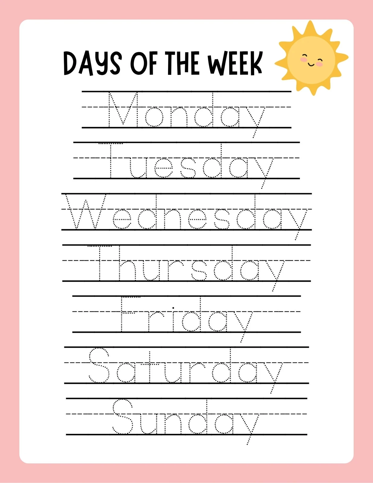 Printable Handwriting Worksheets