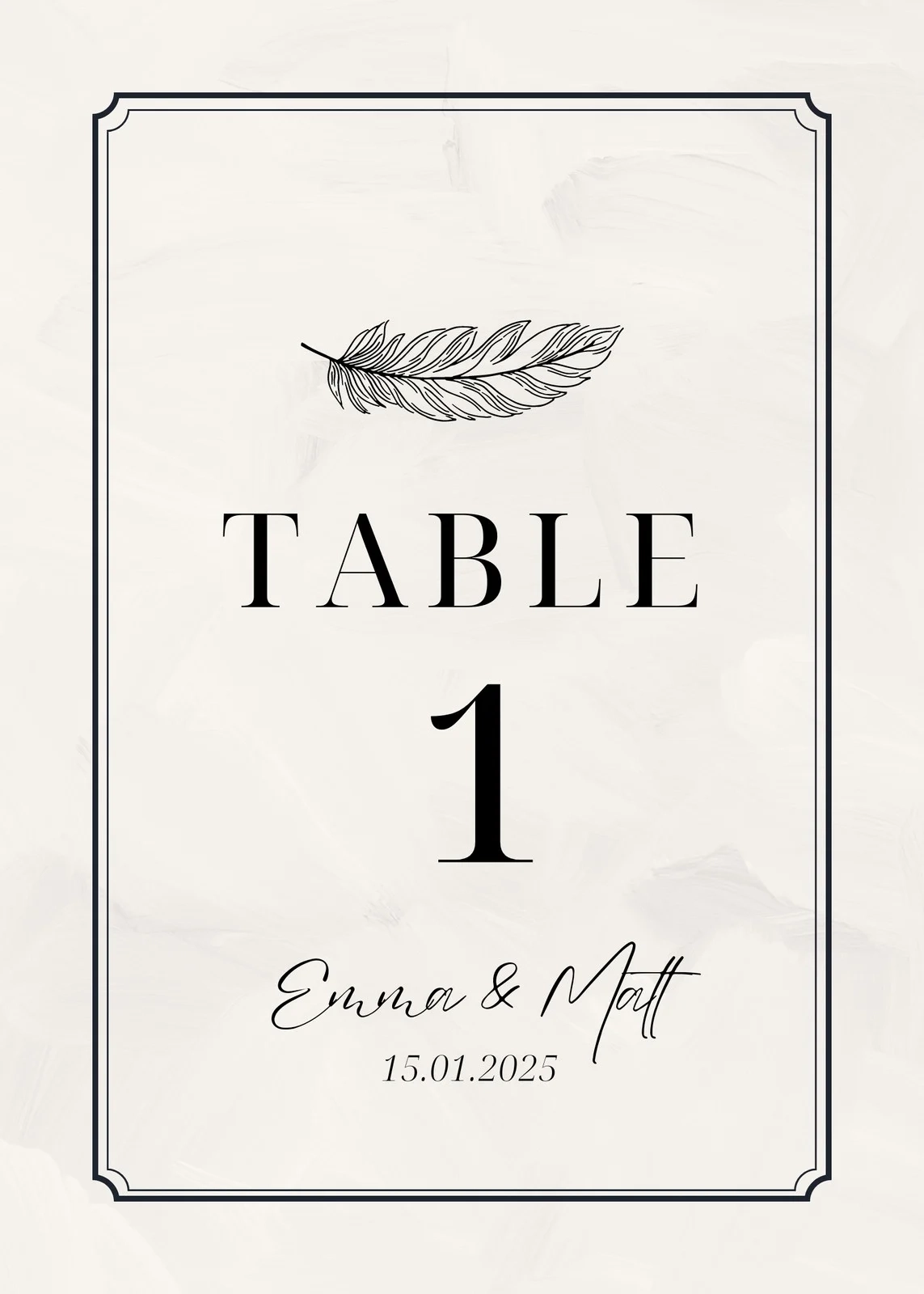 Table Number Design Printable