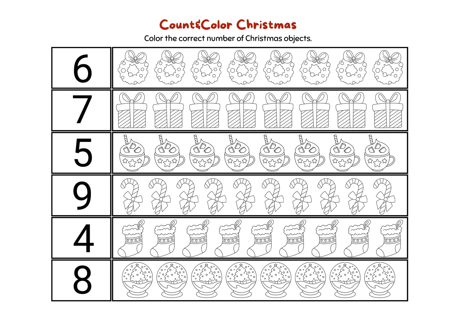 Free Printable Worksheets For Christmas