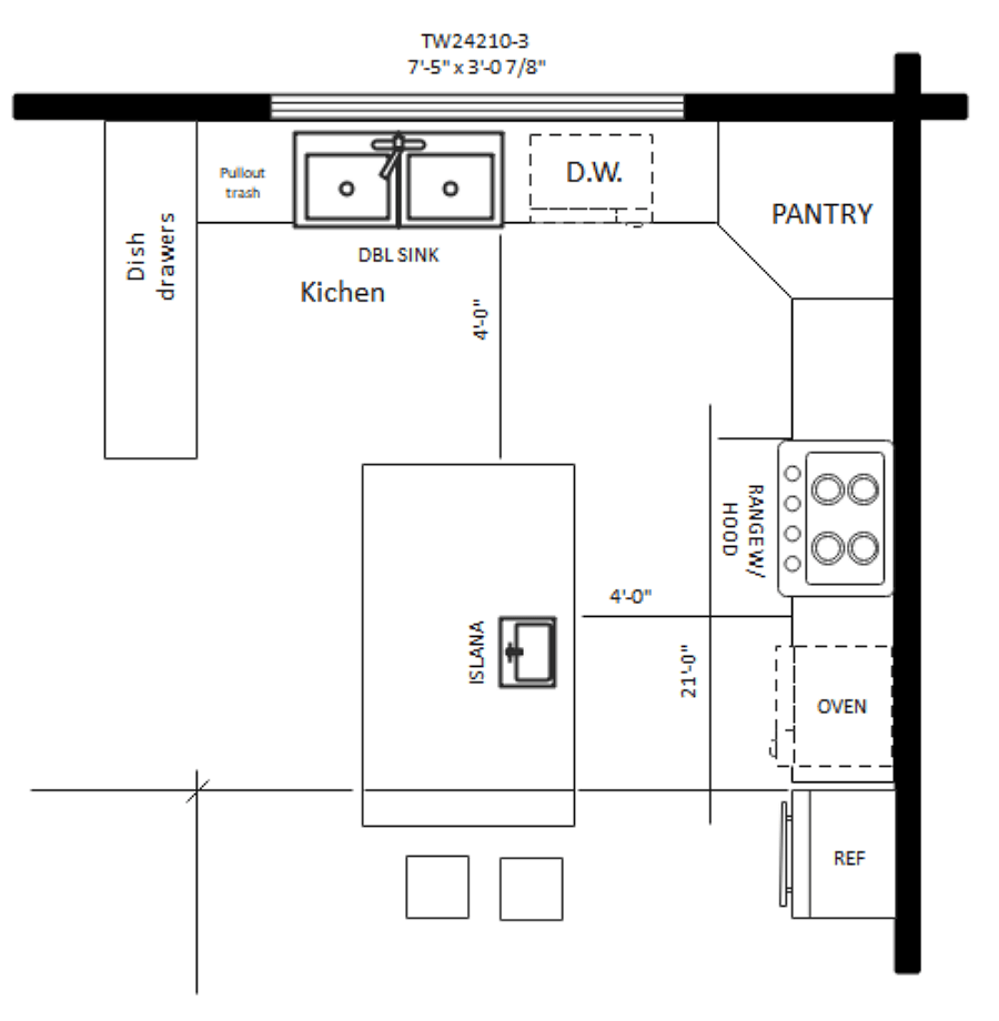 Printable Kitchen Layout Design Ideas