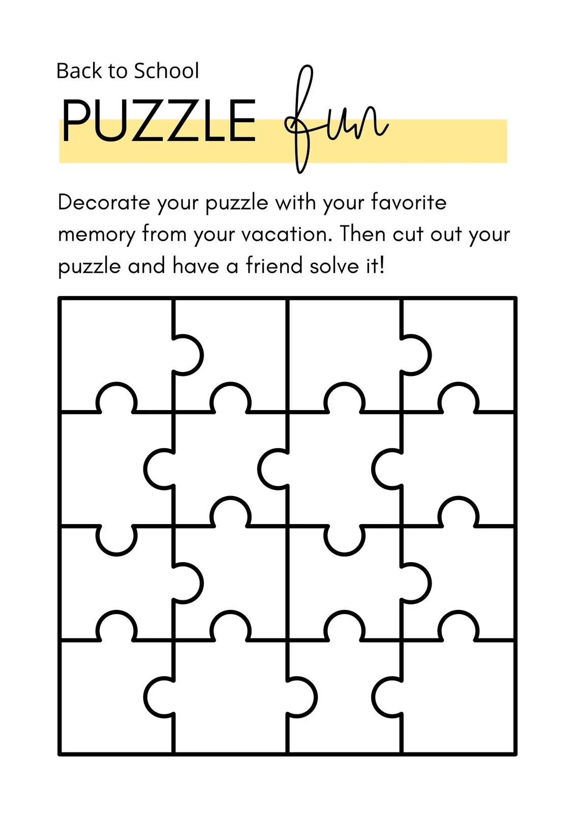 Puzzles Free Printable
