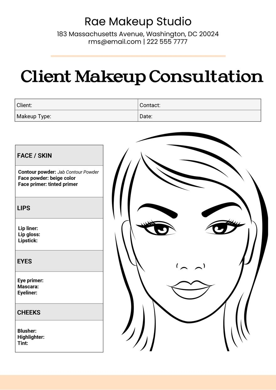 Free Printable Makeup Templates
