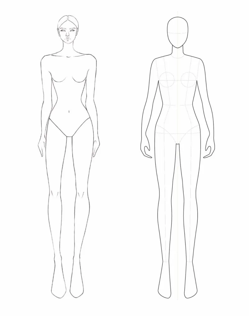 Free Fashion Croquis Templates plus Drawing Design Tips 