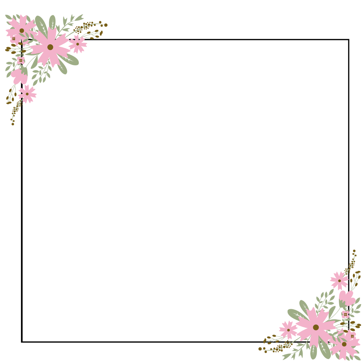 Free Printable Flower Border Designs