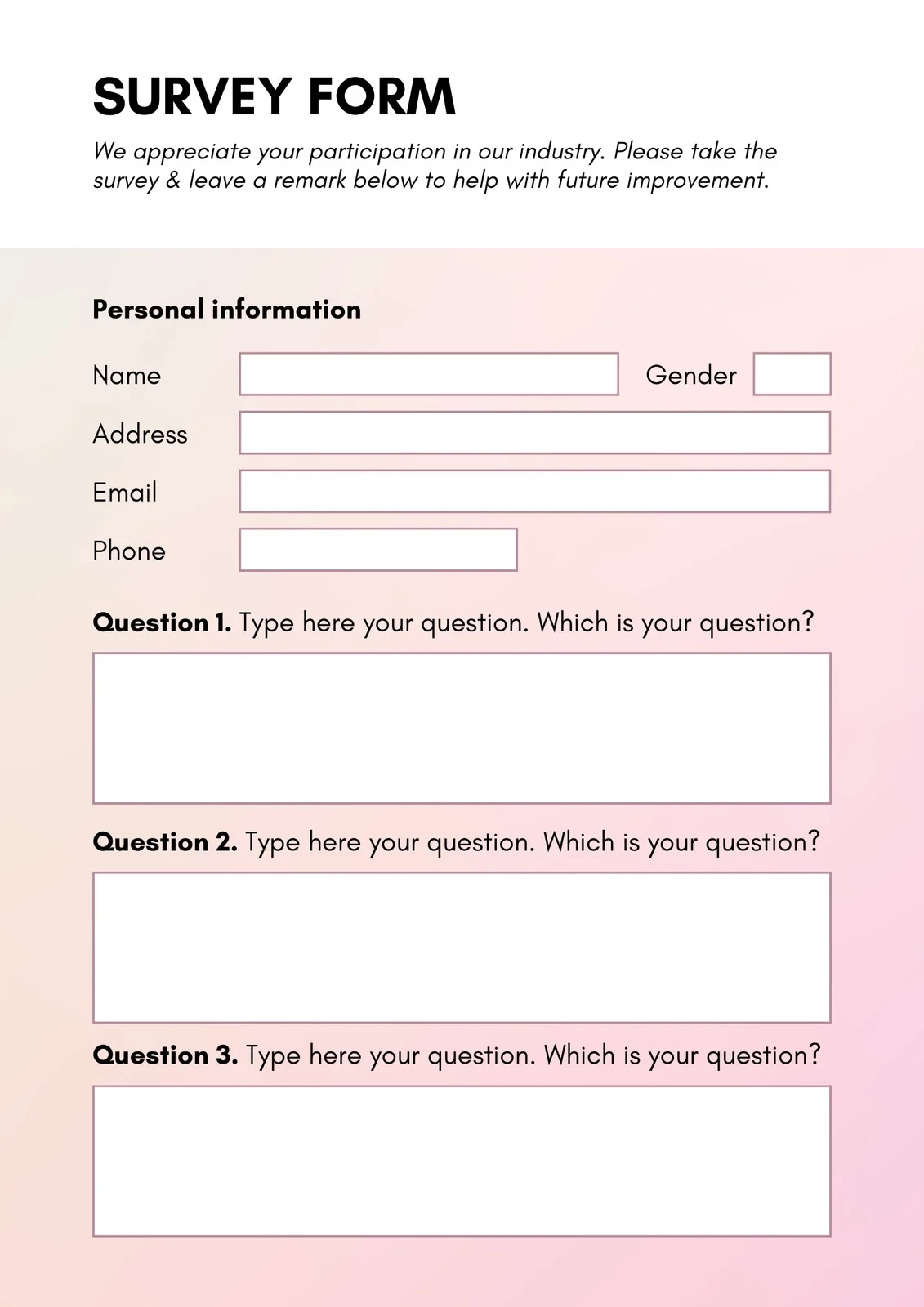 Design Printable Forms