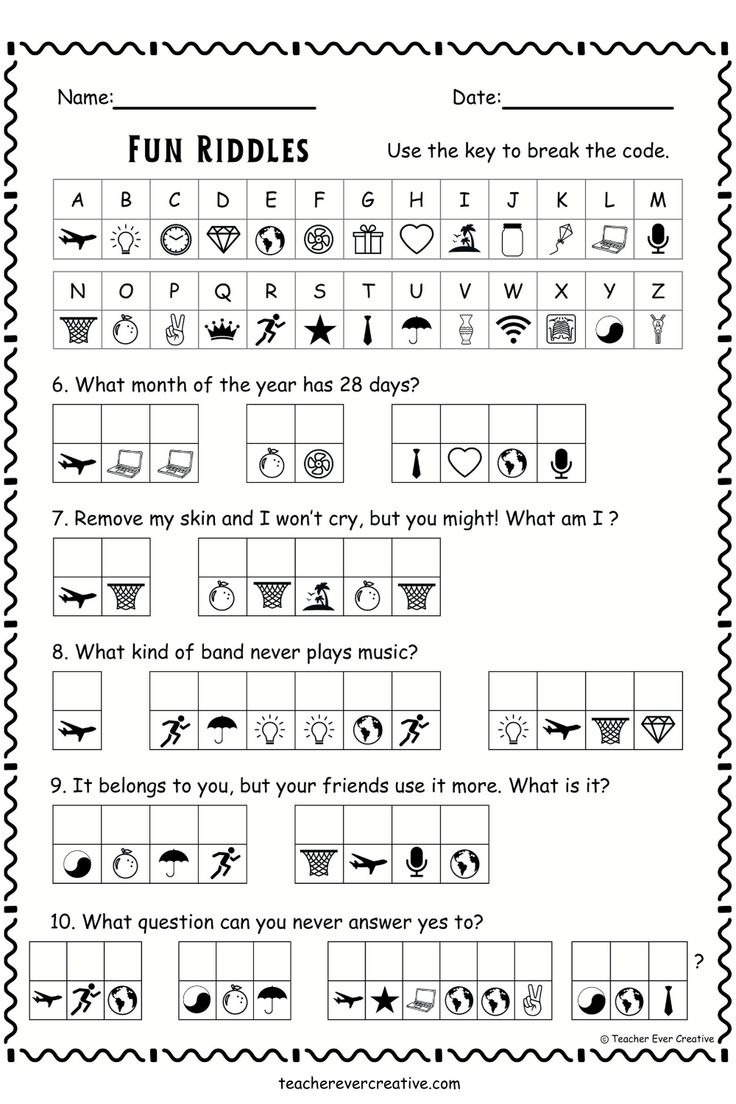 Printable Decoding Puzzles
