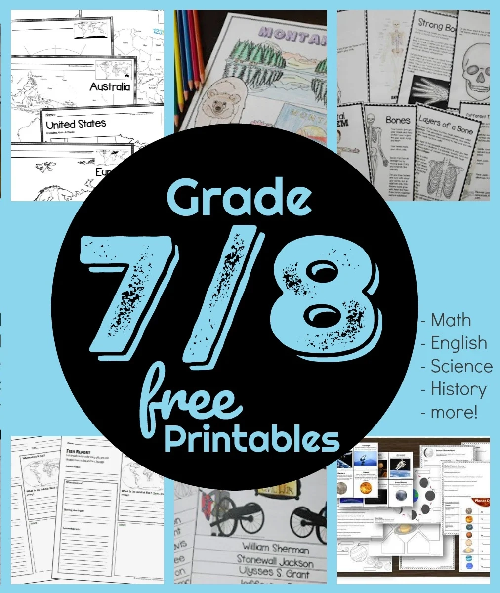 Free Printable Worksheets For 7th Graders