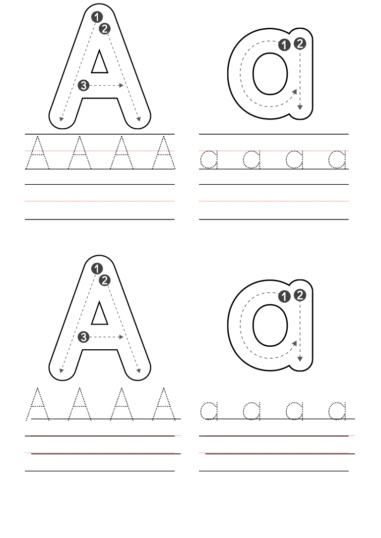 Free Printable Letter A Worksheet