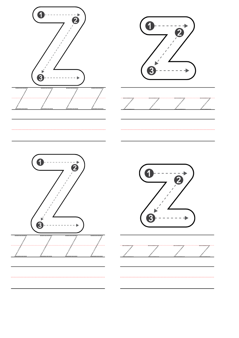 Free Printable Letter Z Worksheets For Kindergarten