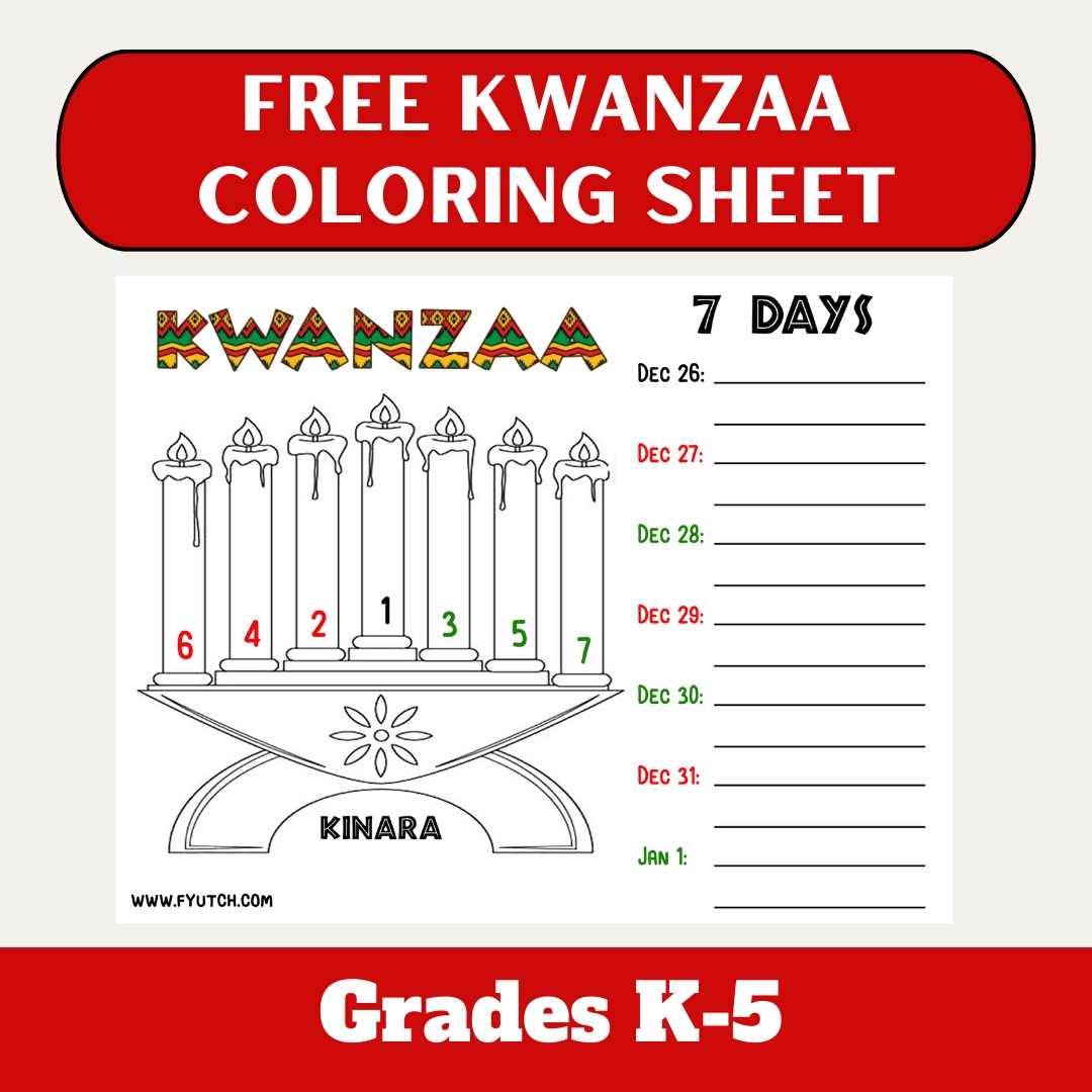 FREE Kwanzaa Worksheet And Coloring Page Grades K 5 Fy tch 