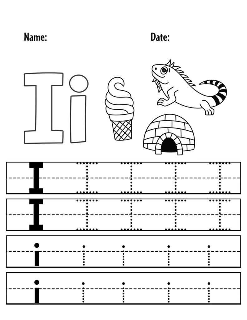 Free Printable Letter I Worksheets For Preschoolers