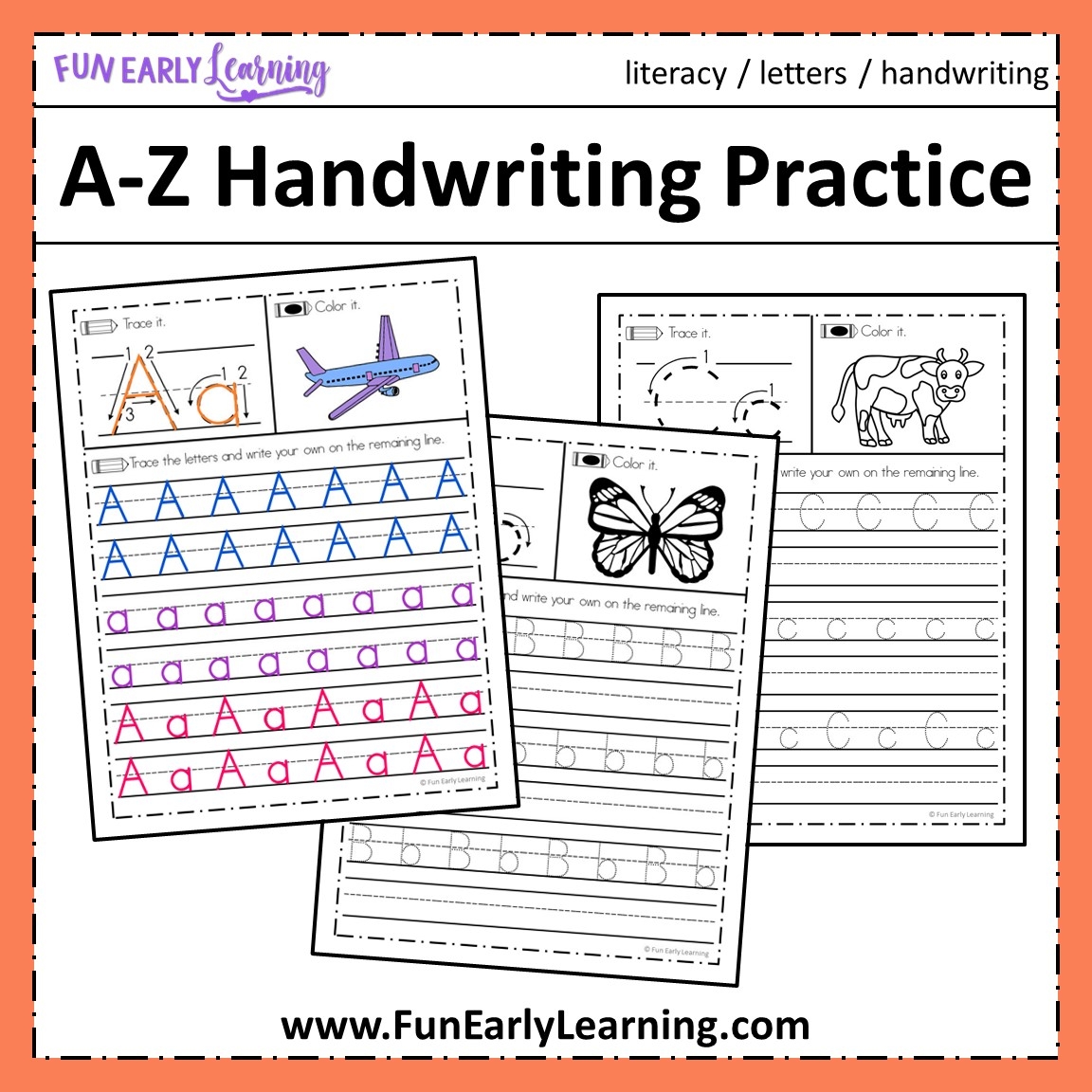 Handwriting Worksheets For Kindergarten Free Printable