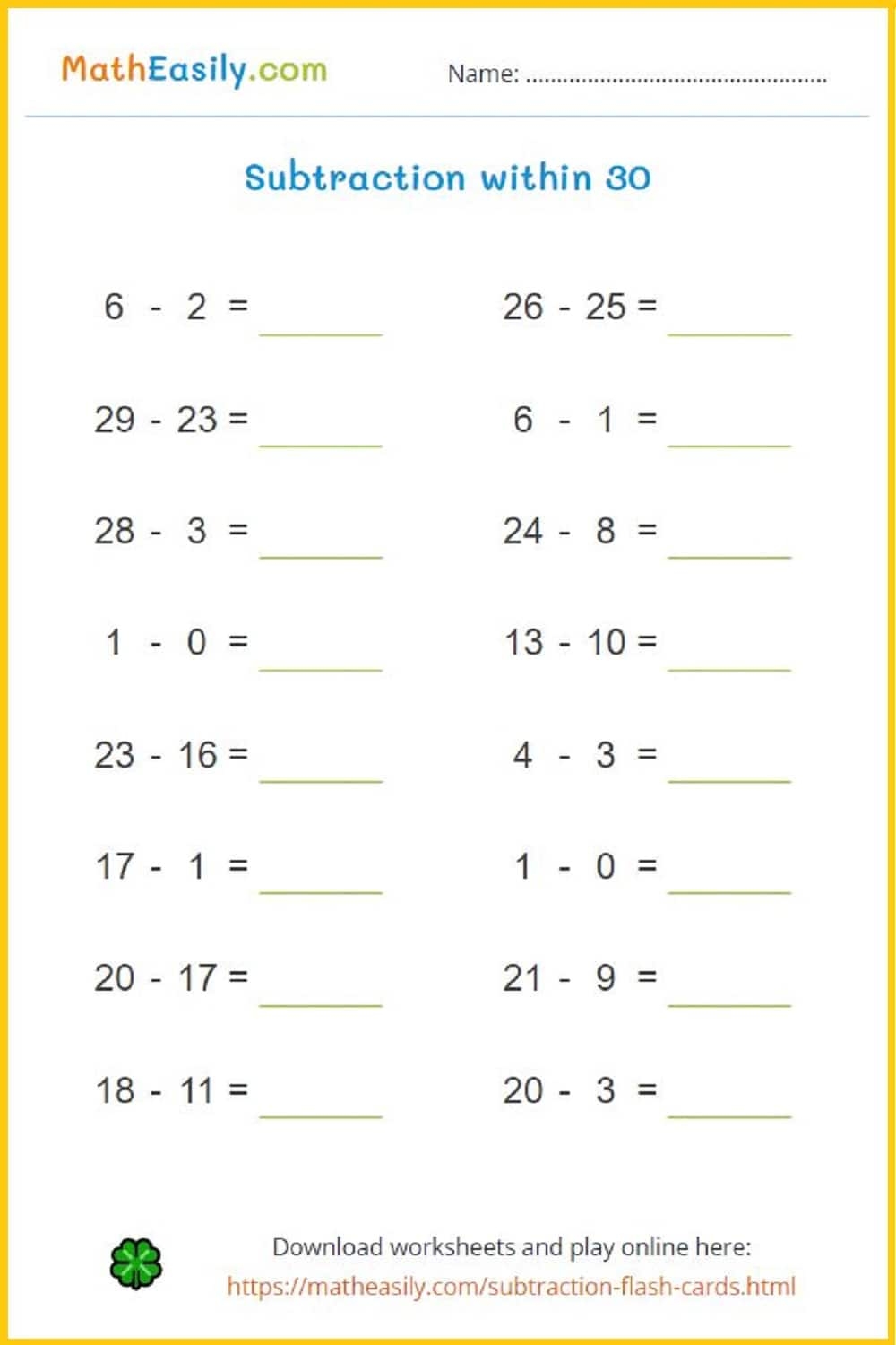 Free Printable 9 Years Old Maths Worksheet