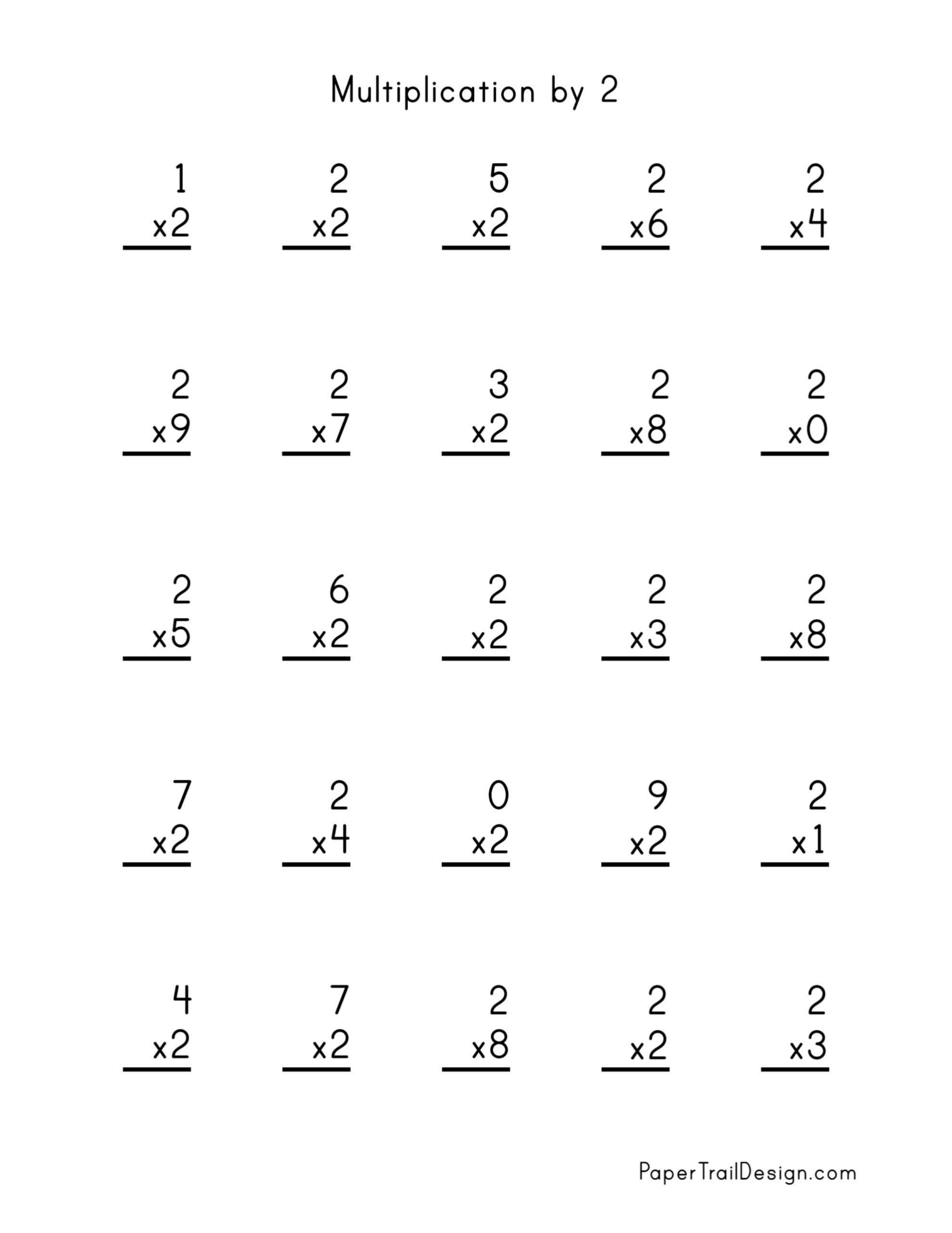 Free Printable Multiplication Worksheets 1 12 Pdf