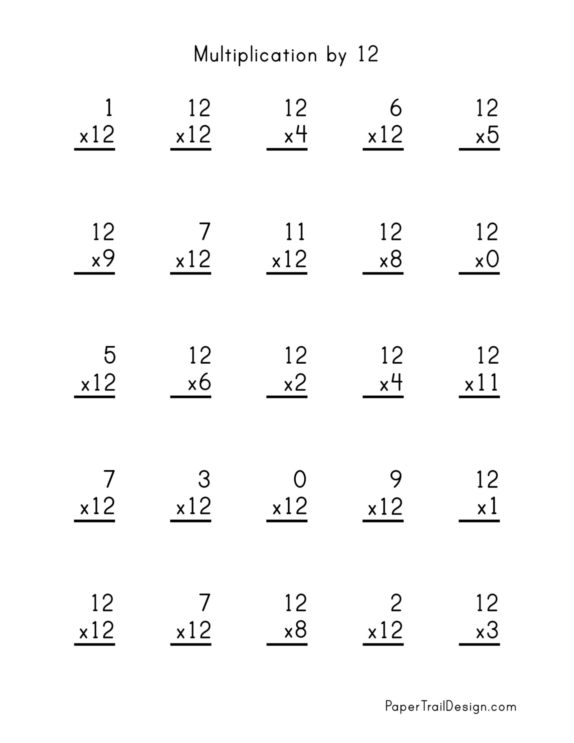 Free Printable 3rd Grade Multiplication Worksheets