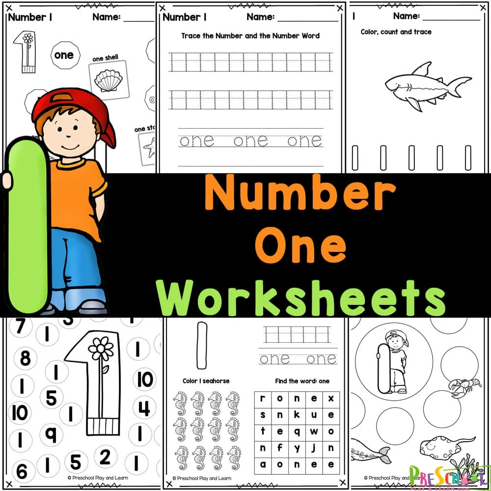 Free Printable Number 1 Worksheets For Preschool