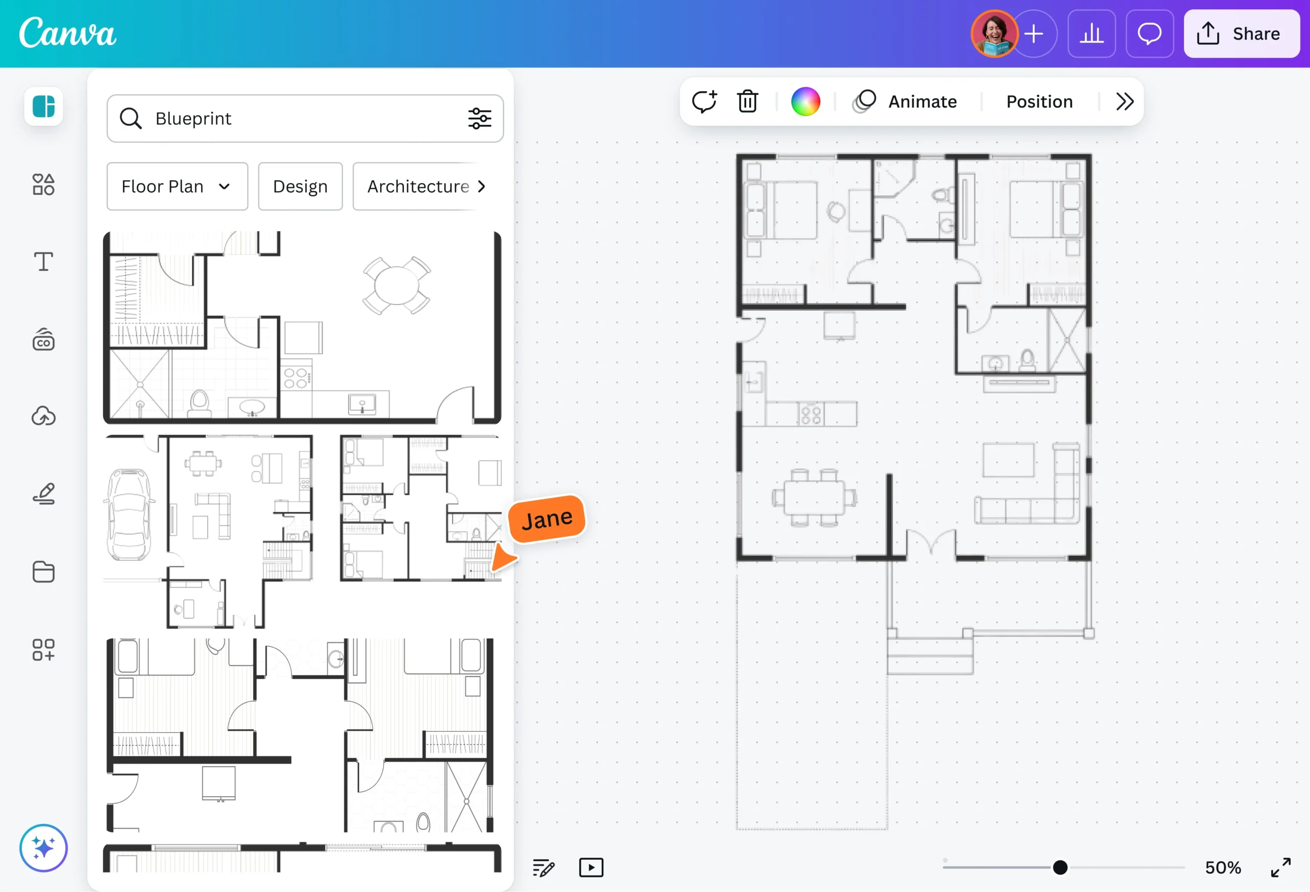 Free Online Blueprint Maker Canva