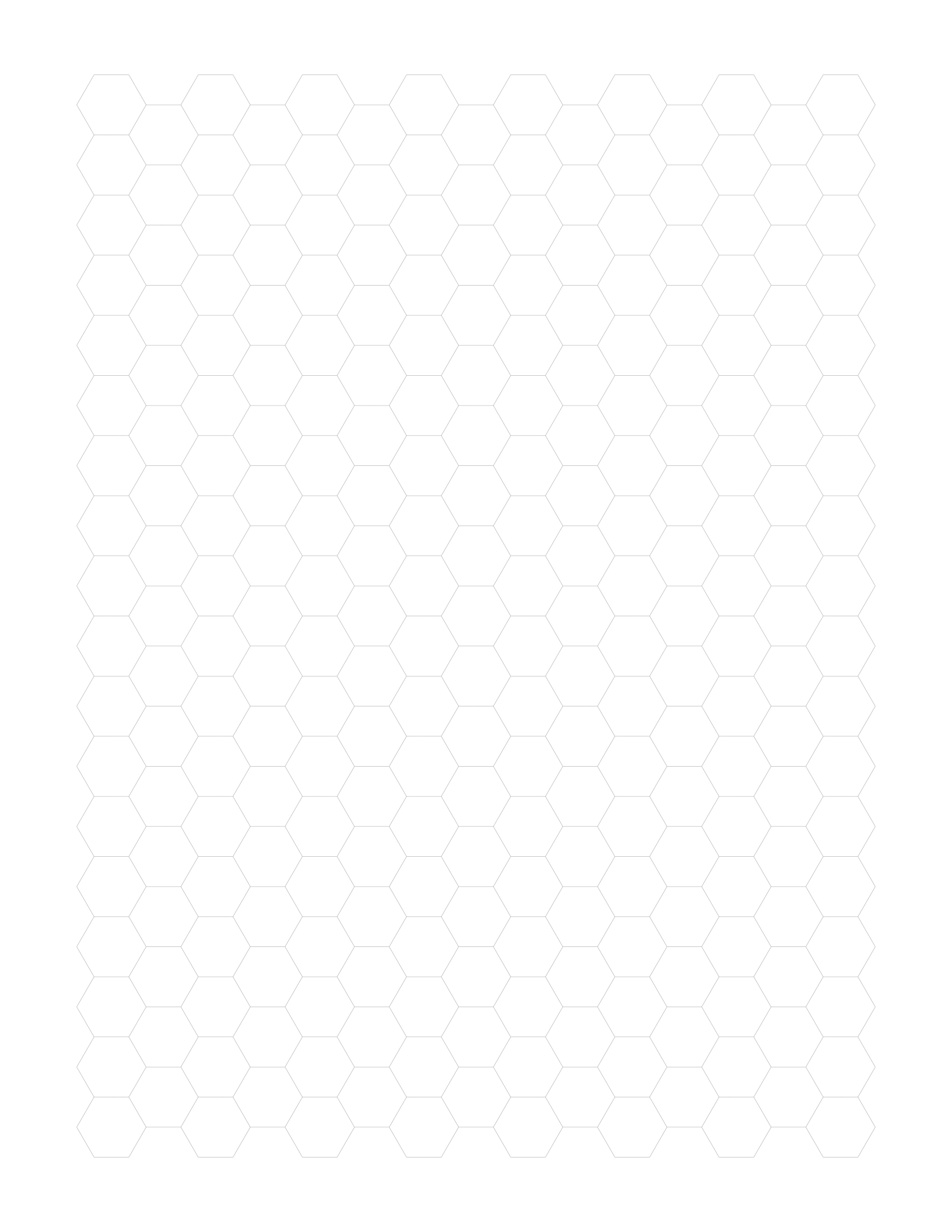 Printable Hex Graph Paper