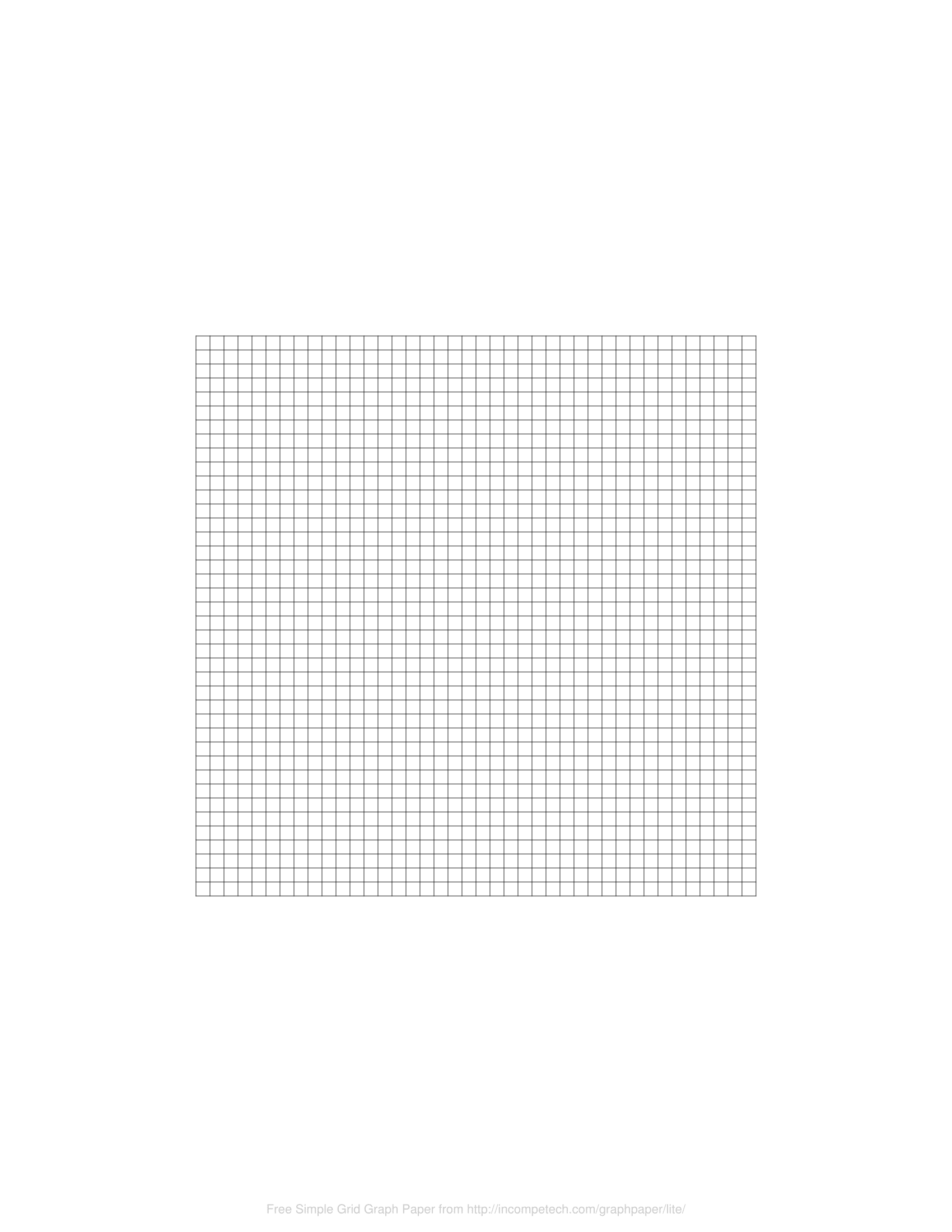 Graph Paper 32 X 32 Grid Free Printable