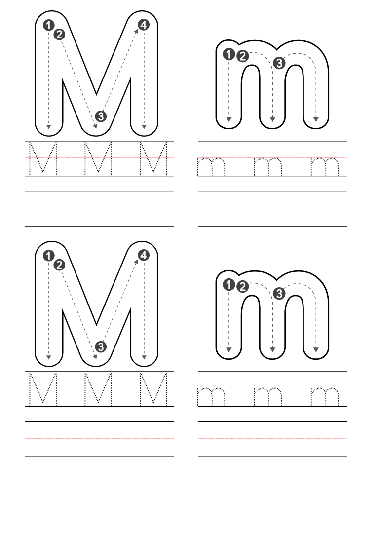 Letter M Printable Worksheets