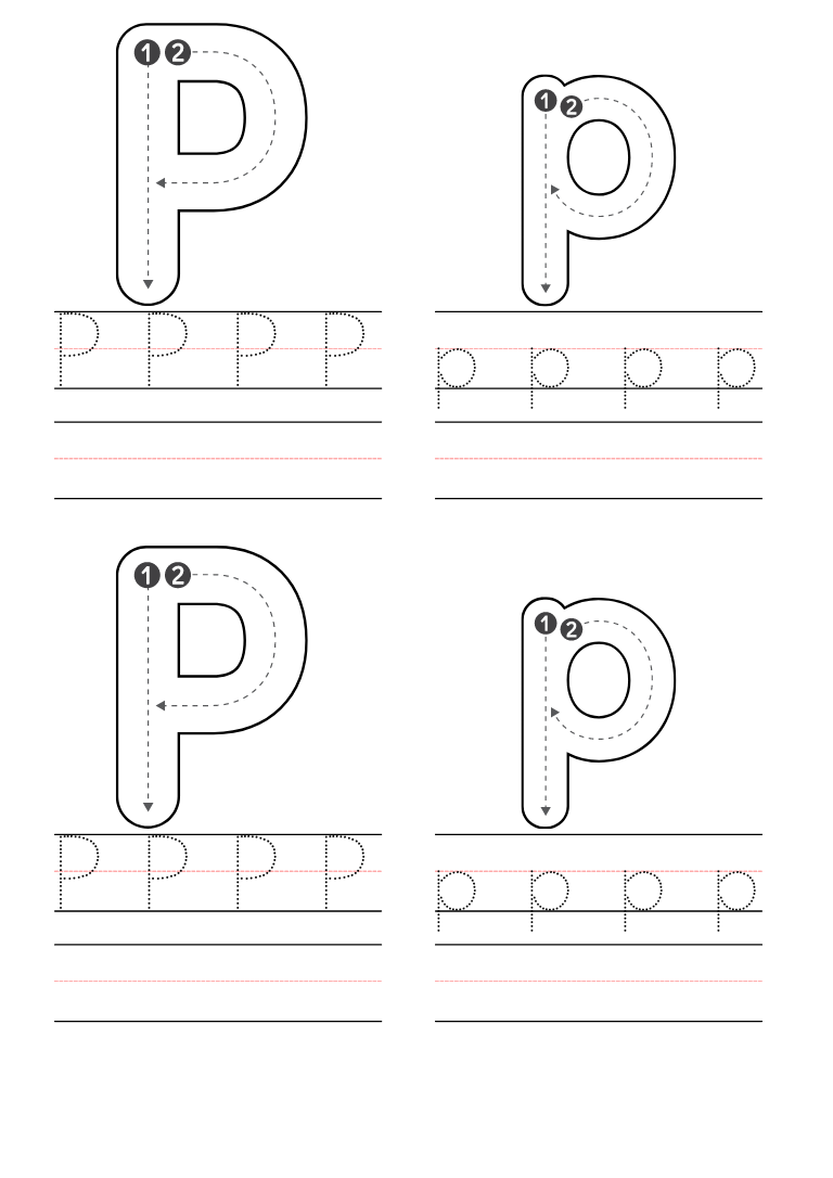 Letter P Printable Worksheets