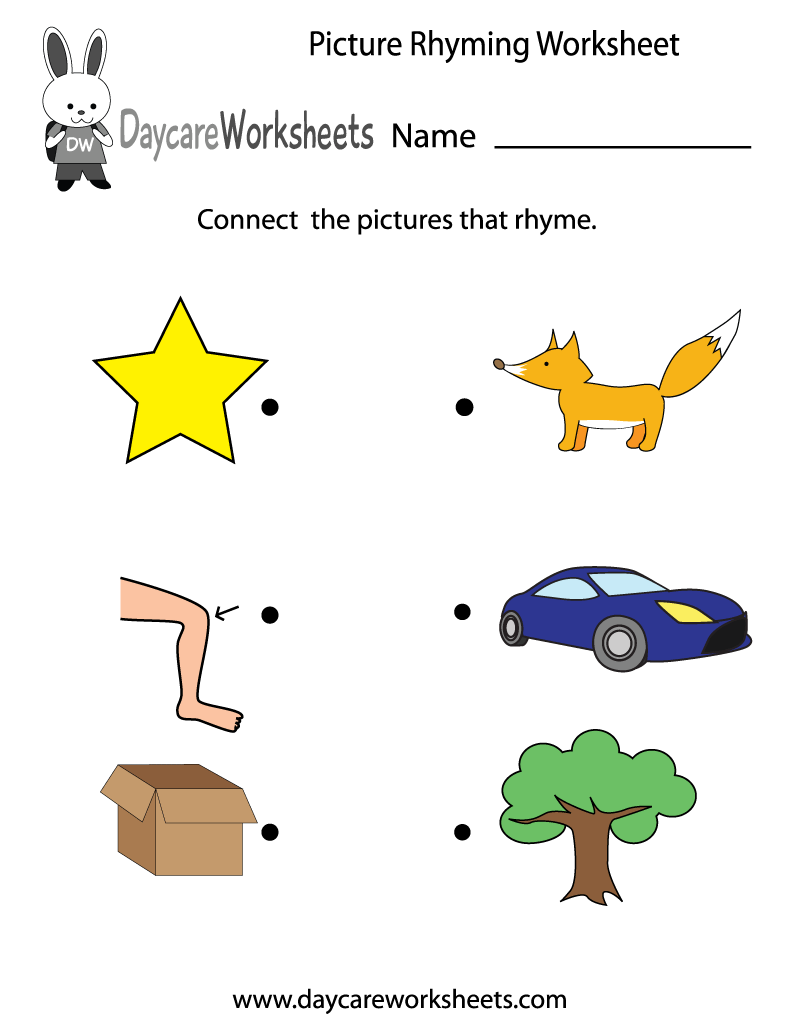 Rhyming Worksheets Free Printable