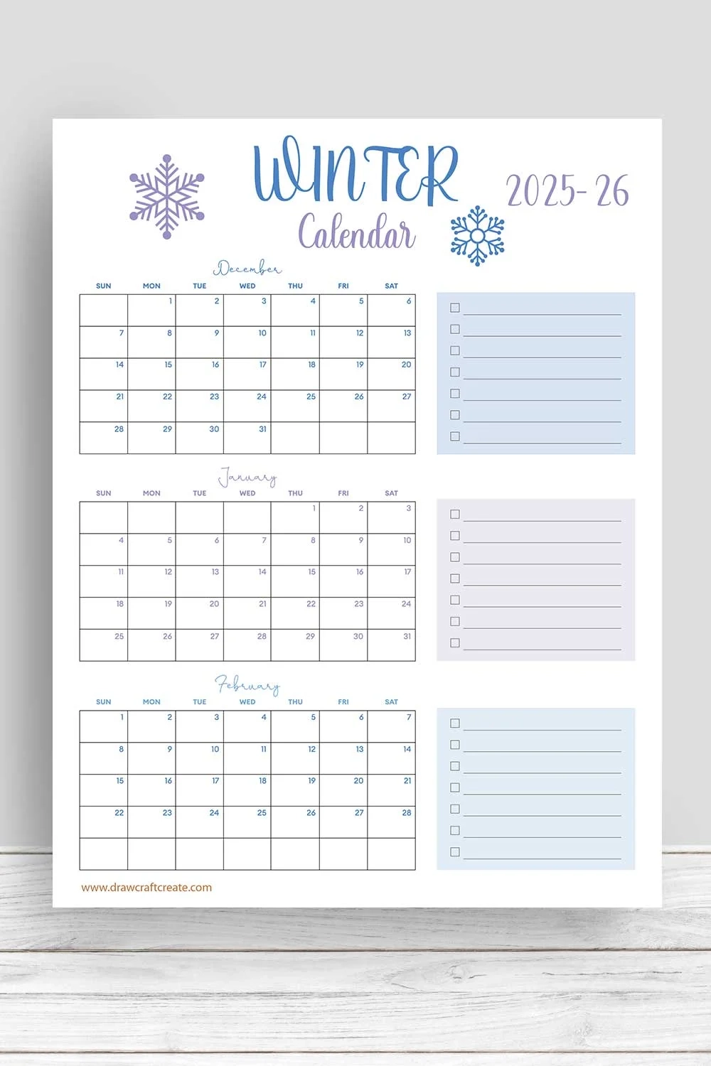 Printable 2025-2026 Calendars Free