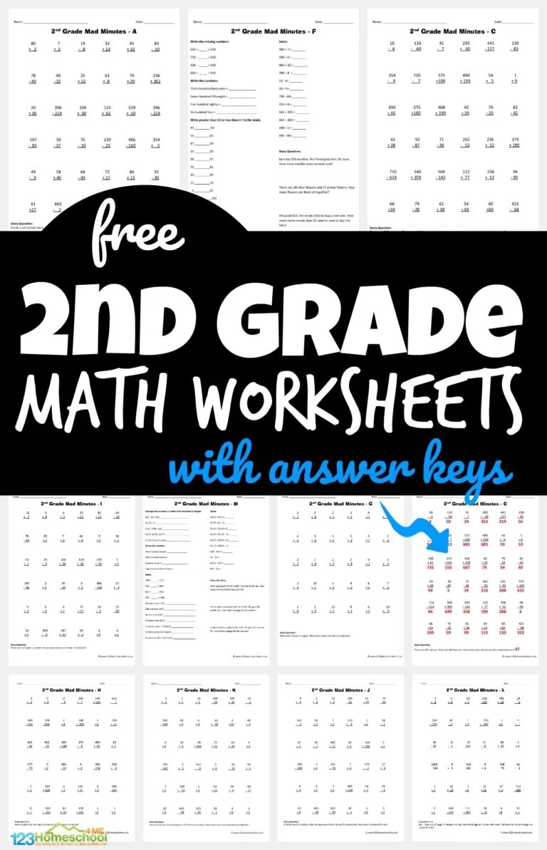 Printable Math Worksheets For 2nd Graders