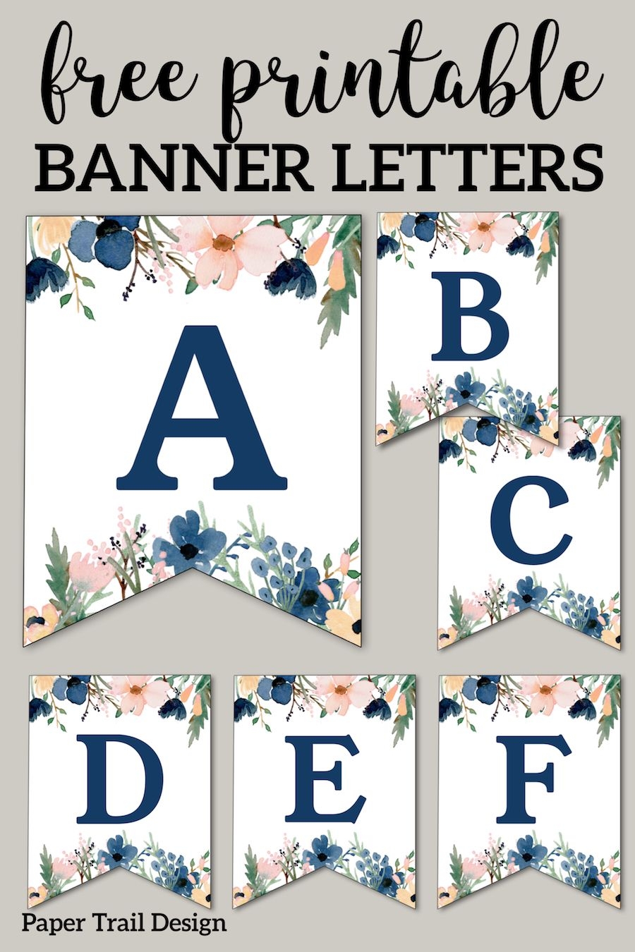 Printable Banner Letter Design