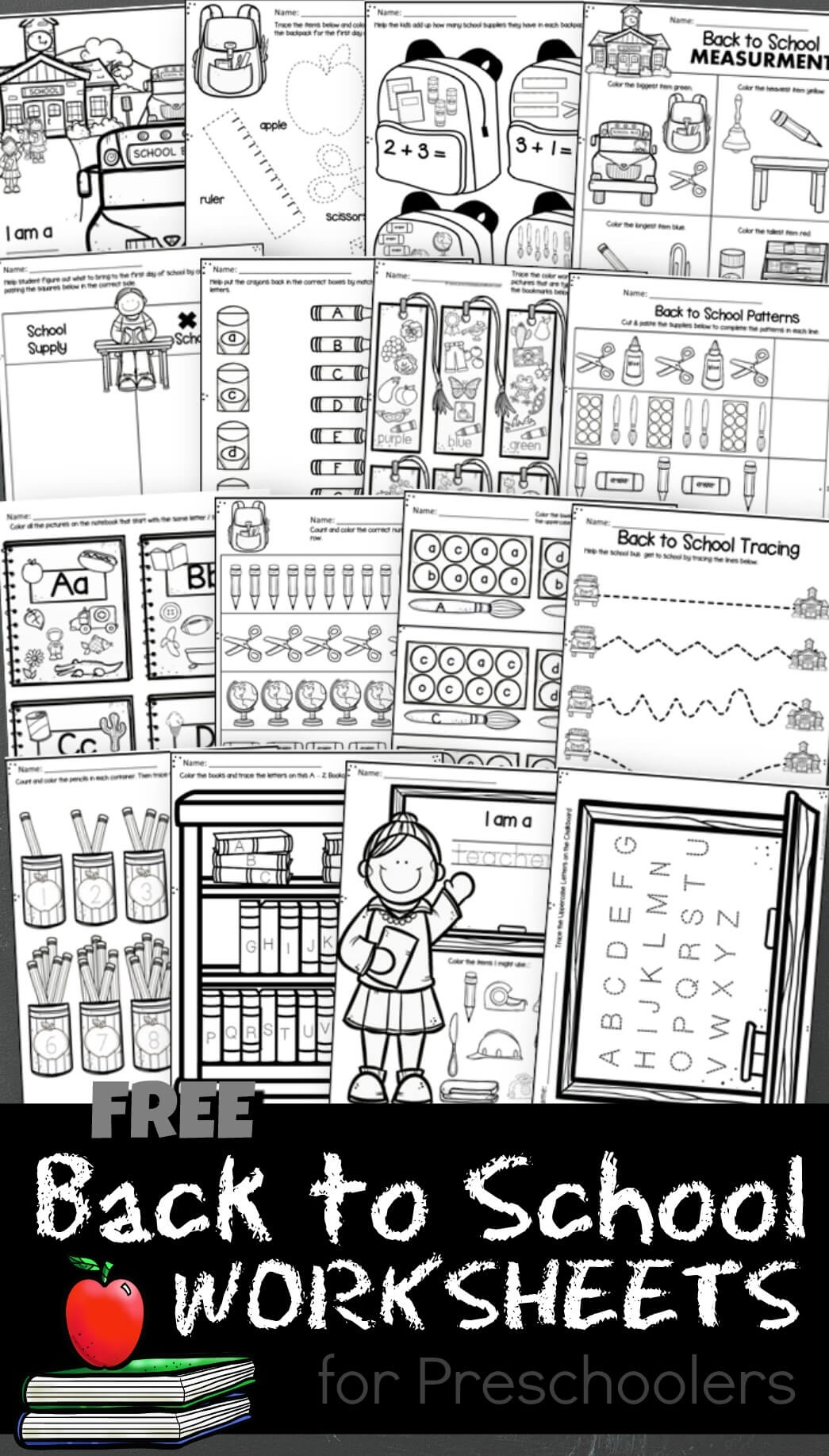 Free Printable Back To School Worksheets Pdf