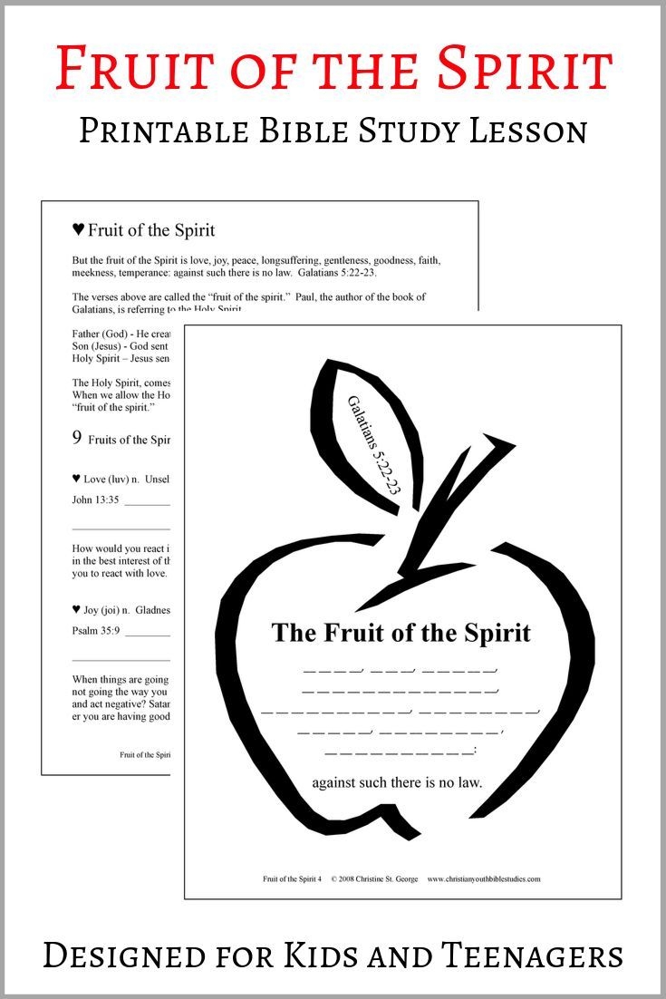 FREE Printable Bible Study Lesson For Kids amp Teens