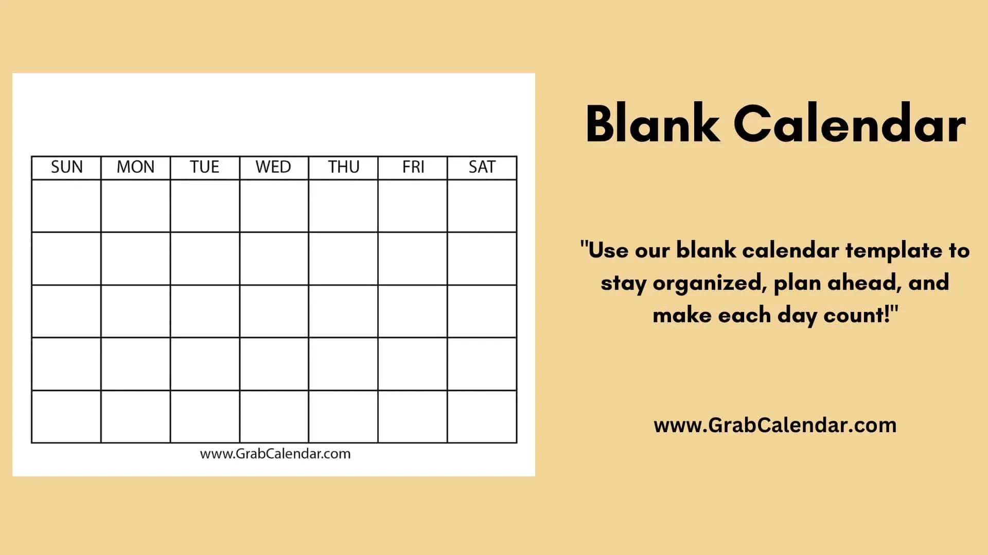 Blank Printable 2025 Calendar Pages