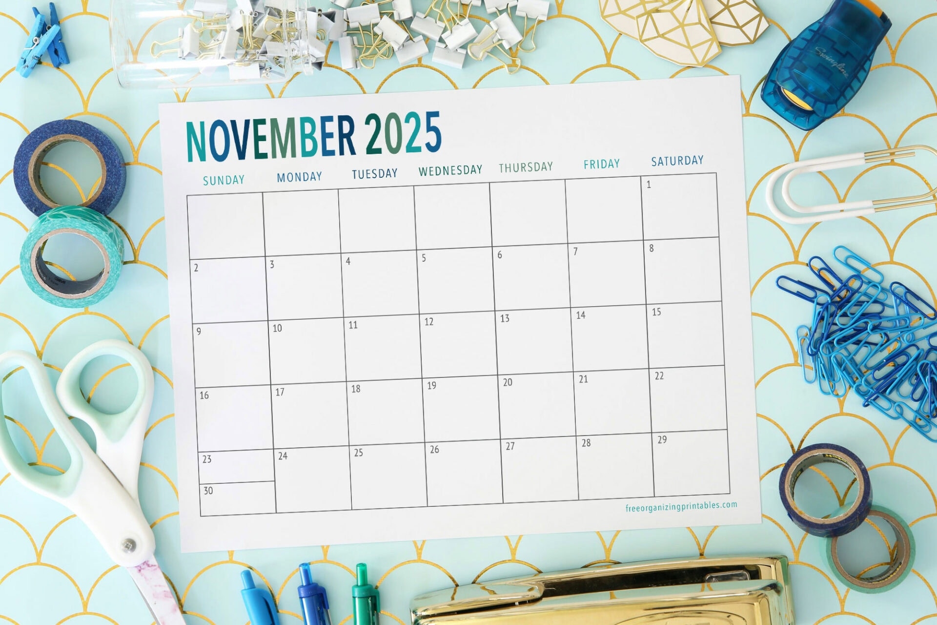 Free Printable Calendar 2025 Free Organizing Printables