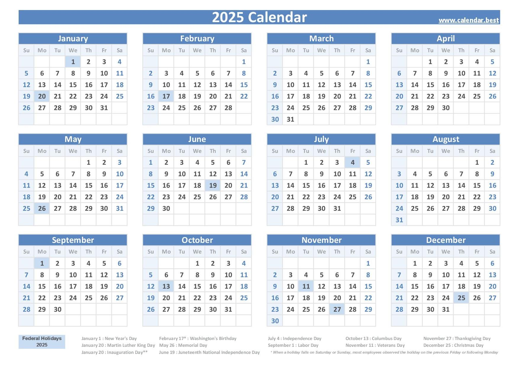 2025 And 2026 Blank Calendar Printable Free