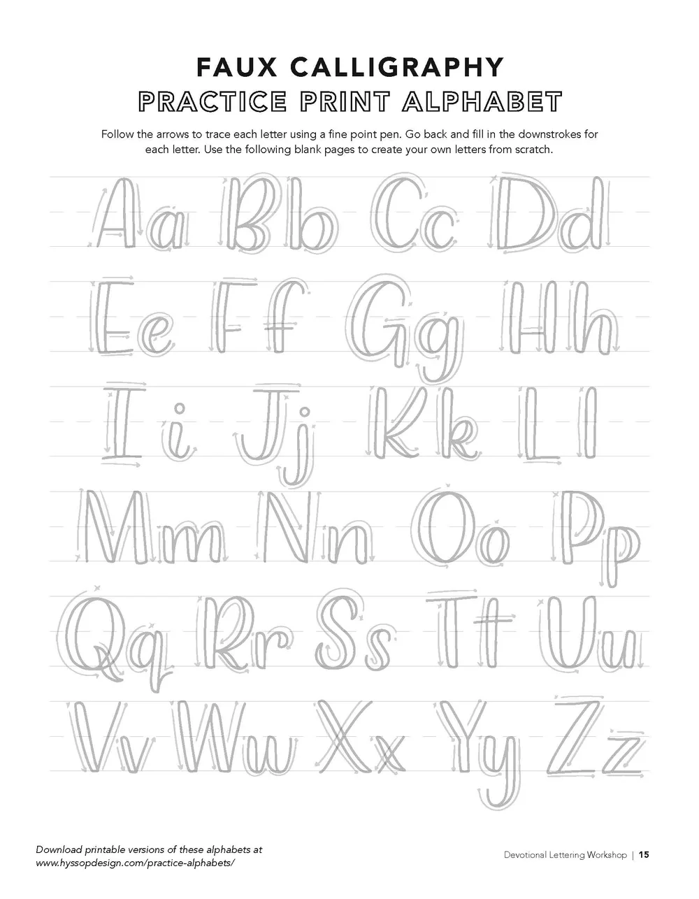 Free Calligraphy Worksheets Printable