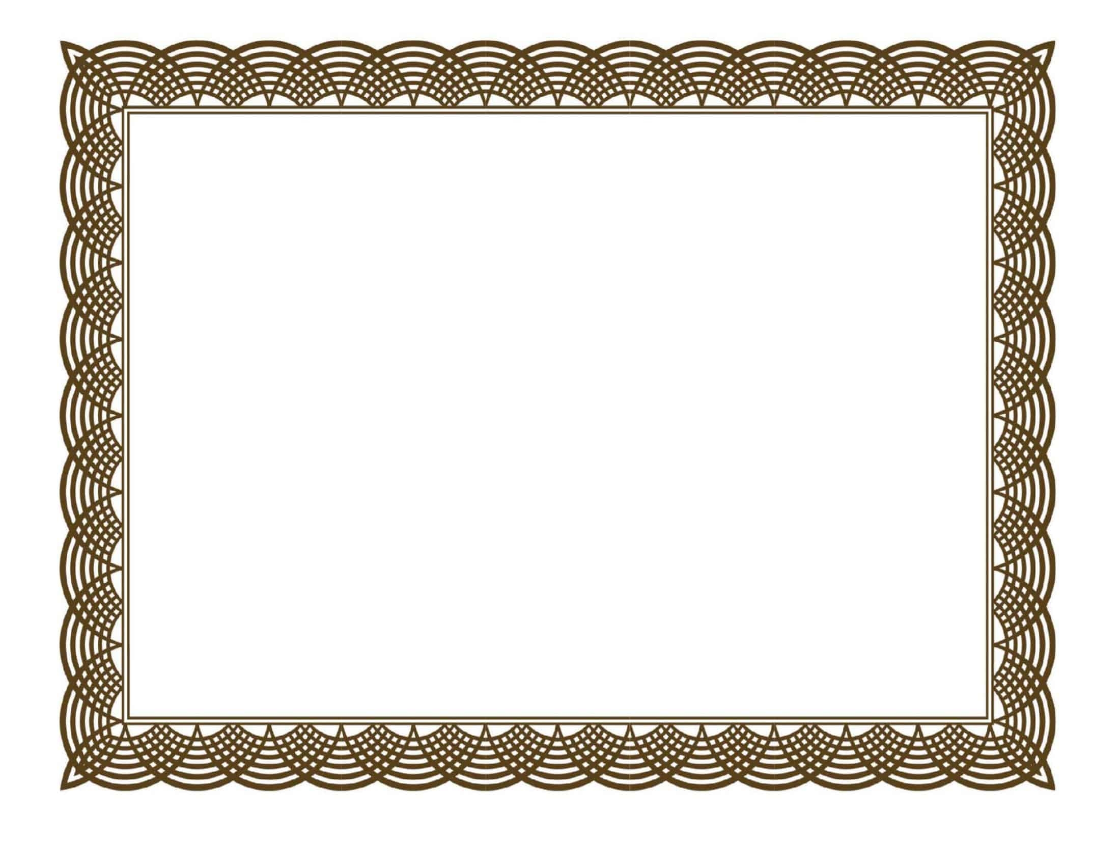 Free Printable Certificate Border Templates Word PDF Modern