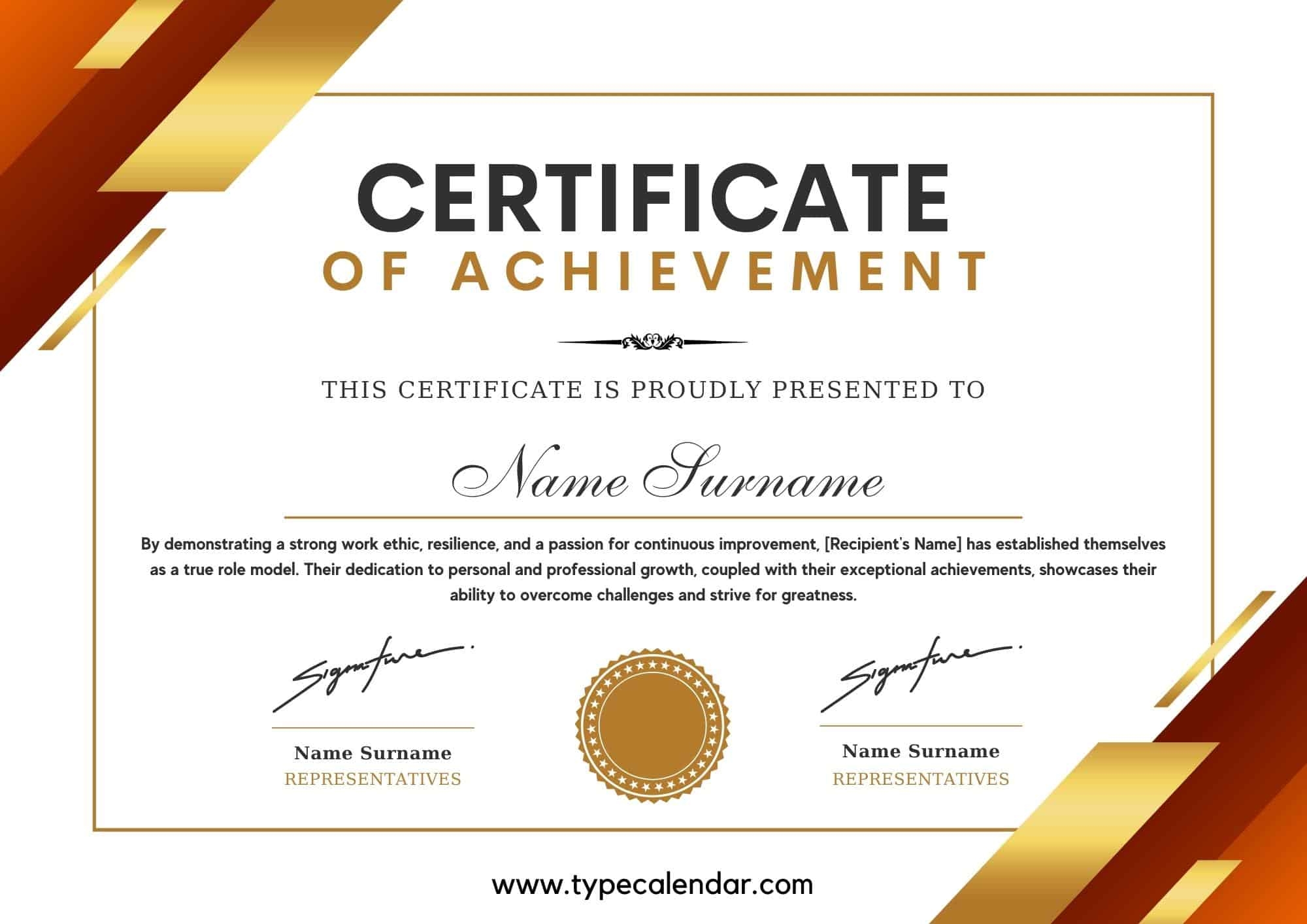 Certificates Templates Free Pdf Printable