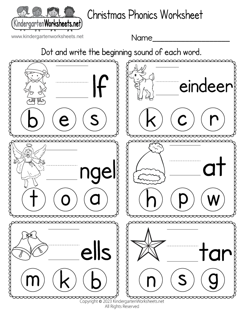 Free Printable Christmas Worksheets For Preschool
