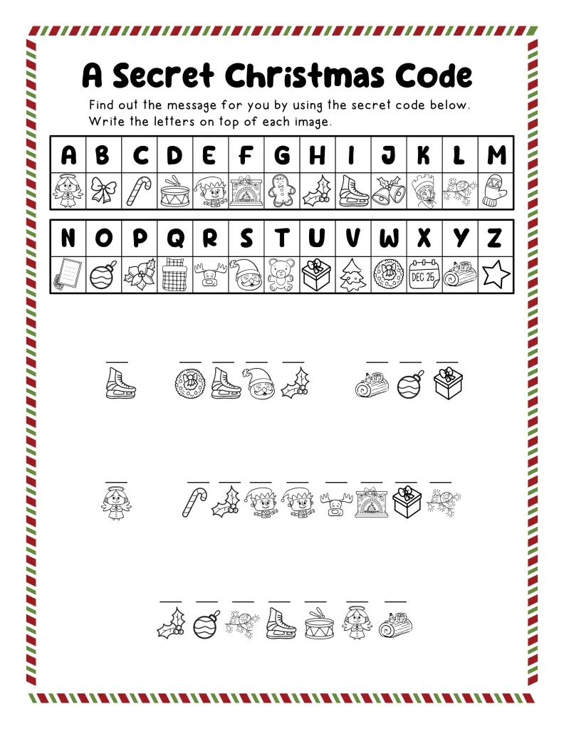 Free Printable Secret Code Worksheets