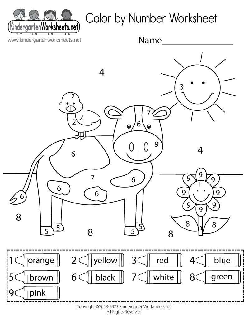 Color By Numbers Free Printable Worksheets