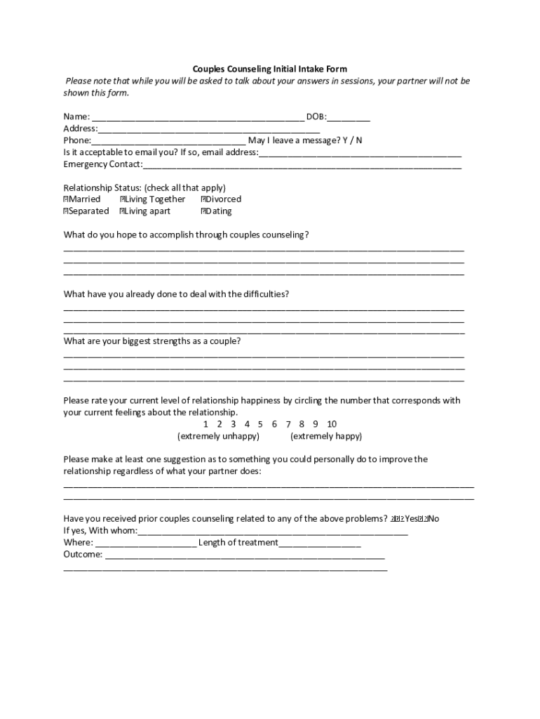 Free Printable Couples Therapy Worksheets Pdf