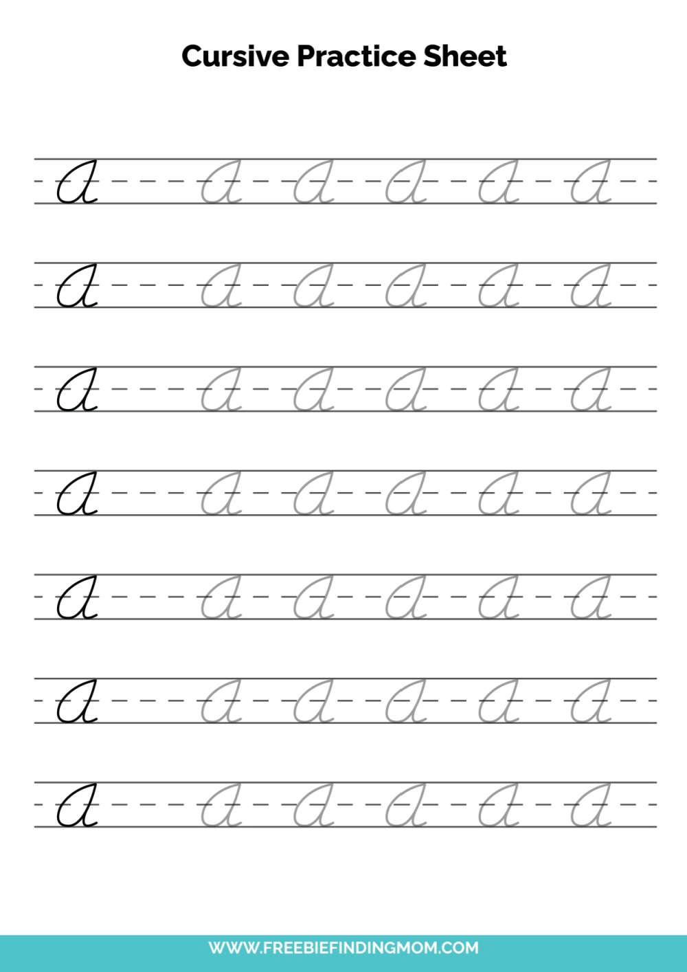 Free Cursive Writing Worksheets Printable
