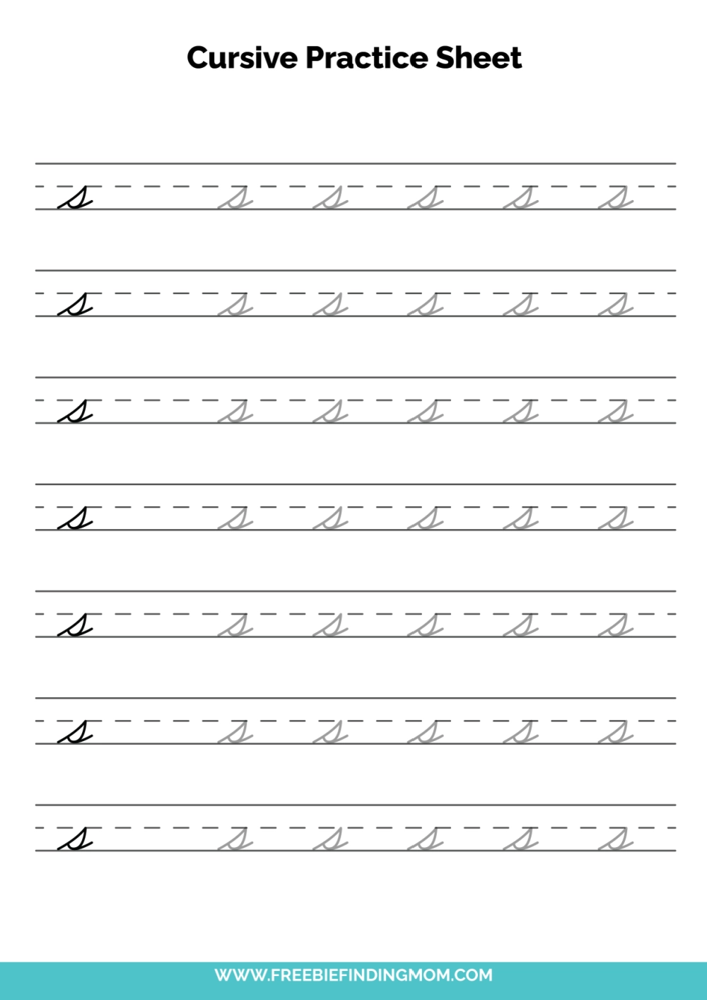 Cursive Practice Printable Worksheets