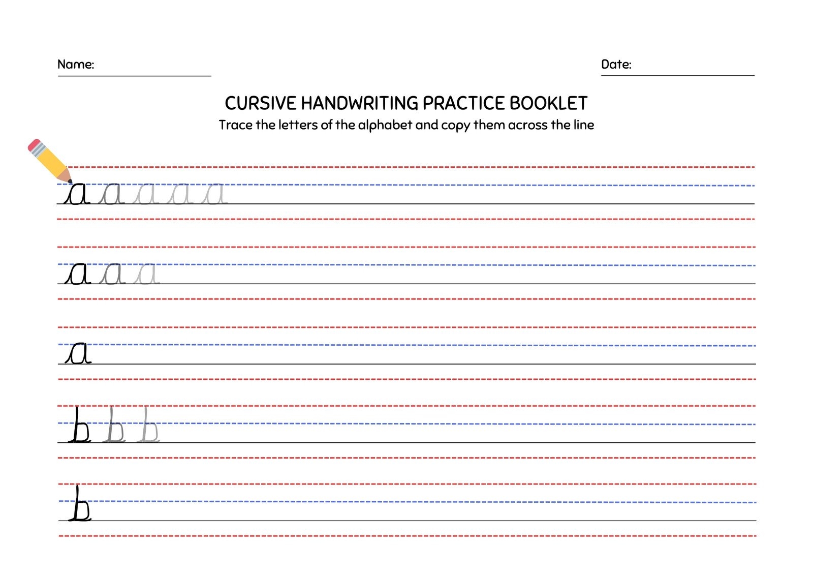 Cursive Writing Worksheets Free Printable