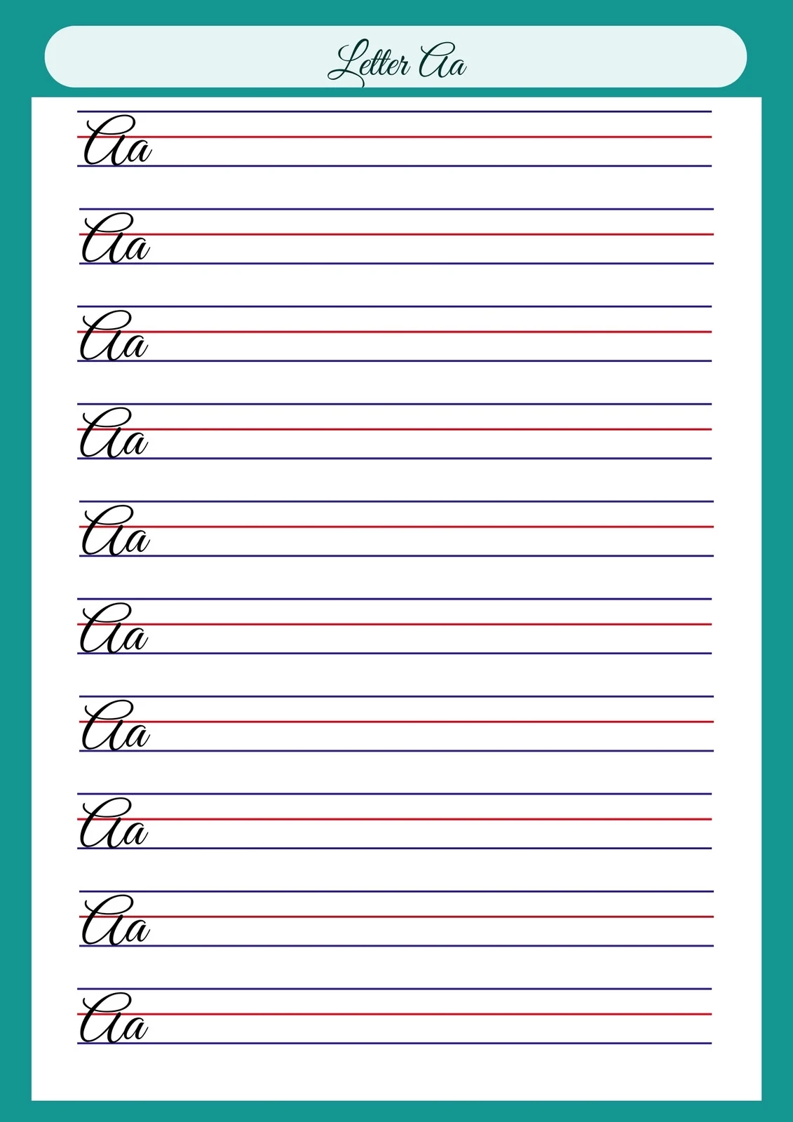 Cursive Writing Worksheets Printable