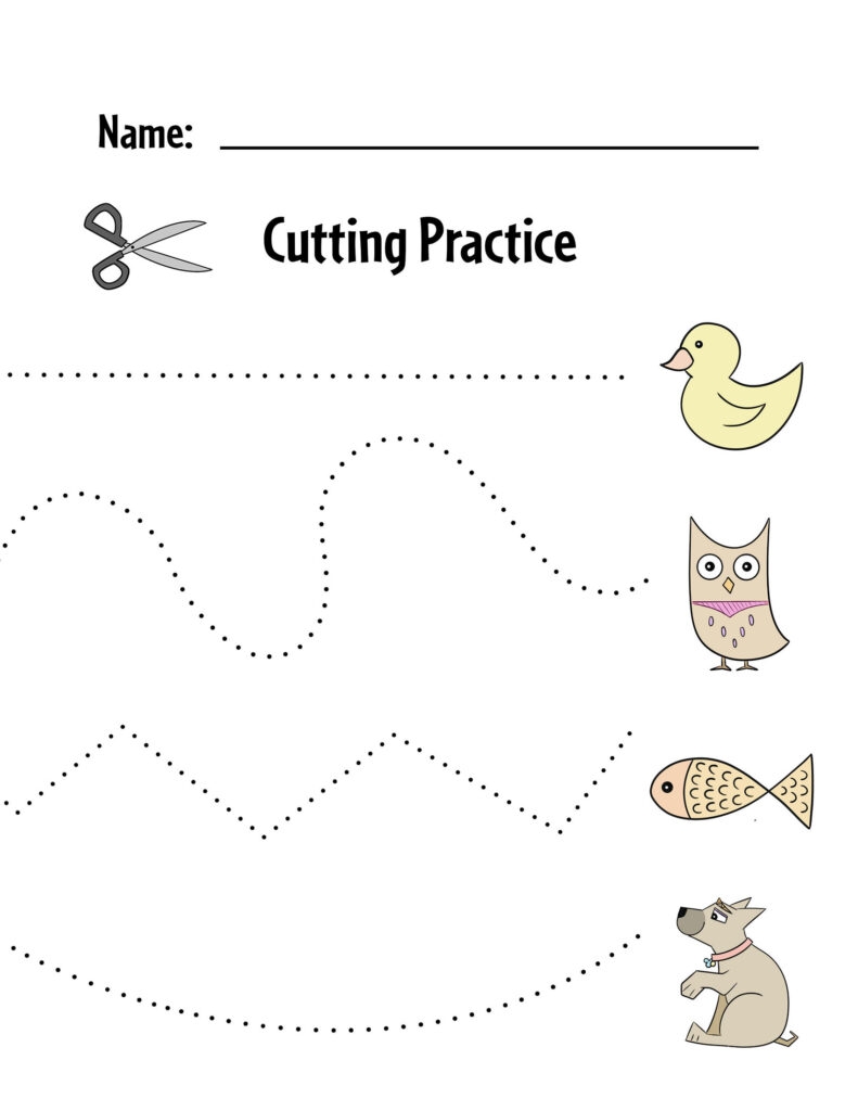 Free Printable Cutting Worksheets For Preschoolers The Hollydog 