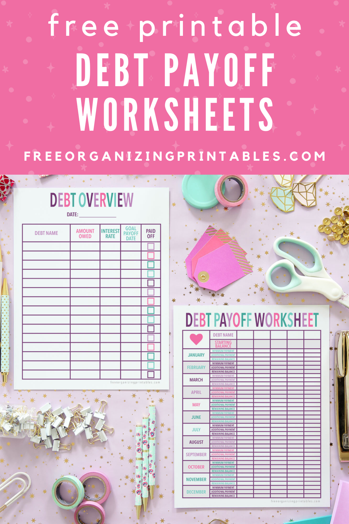 Free Printable Debt Payoff Worksheet Pdf