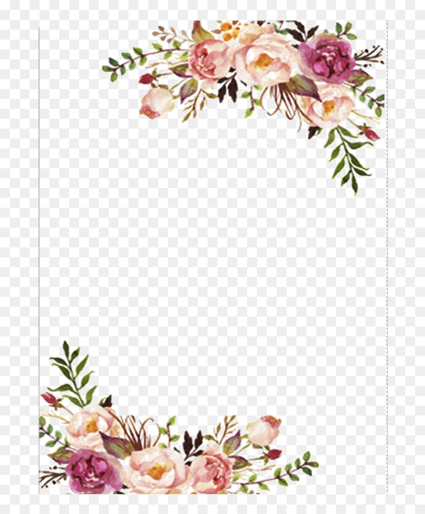 Free Printable Floral Border HD Png Download Vhv