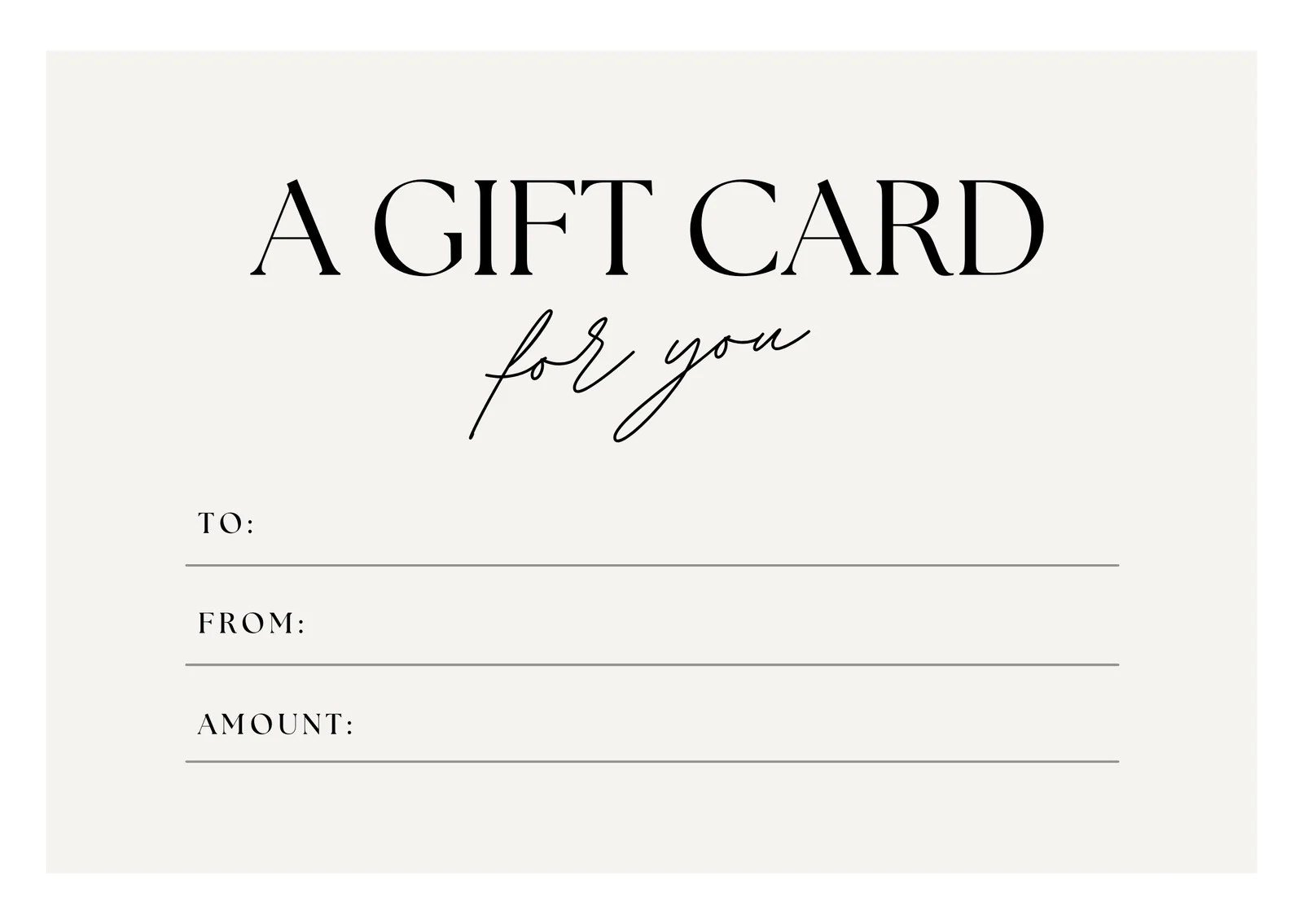 Design Gift Certificate Printable