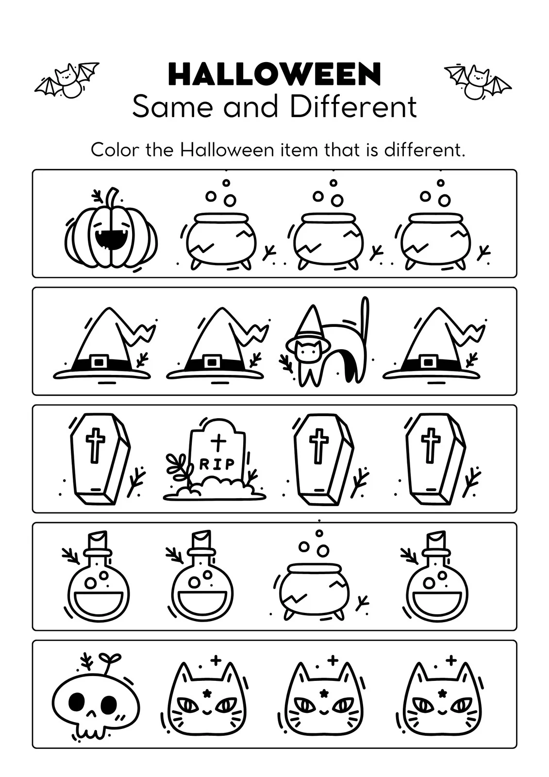 Free Printable Halloween Worksheets Pdf